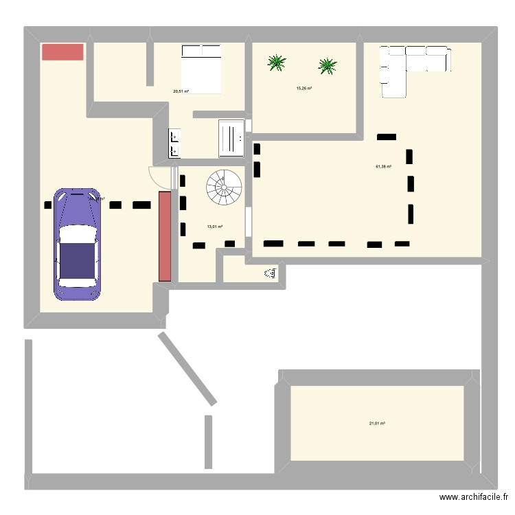 joecri. Plan de 6 pièces et 175 m2