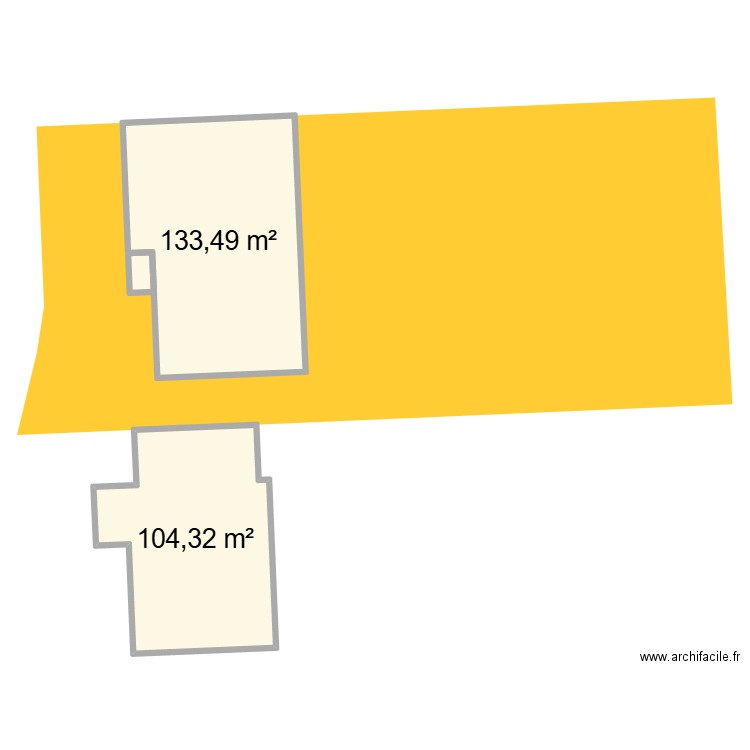 champtoce sur loire . Plan de 2 pièces et 239 m2