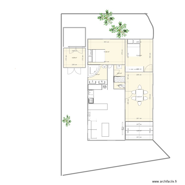 MOBIL BAGNON 1. Plan de 8 pièces et 56 m2