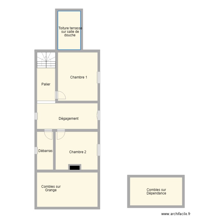 BITERMONT 1ER . Plan de 9 pièces et 113 m2