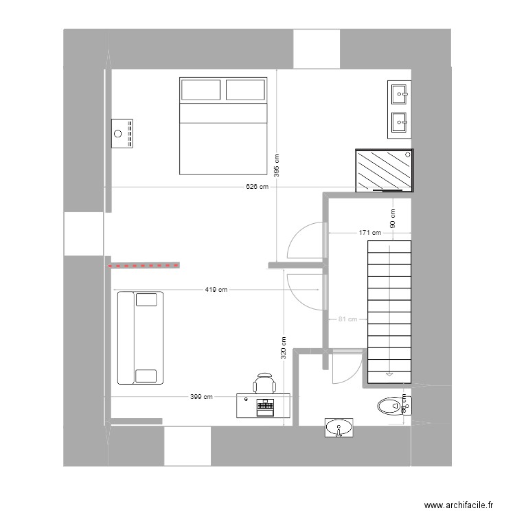 grenier projet fevrier 2025. Plan de 0 pièce et 0 m2