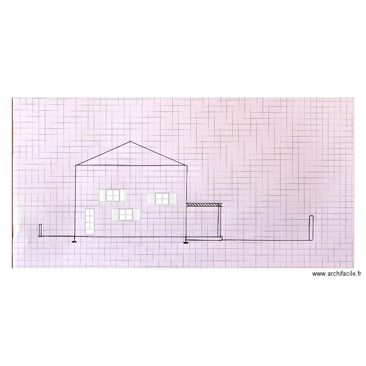 Façade Nord Ouest. Plan de 0 pièce et 0 m2