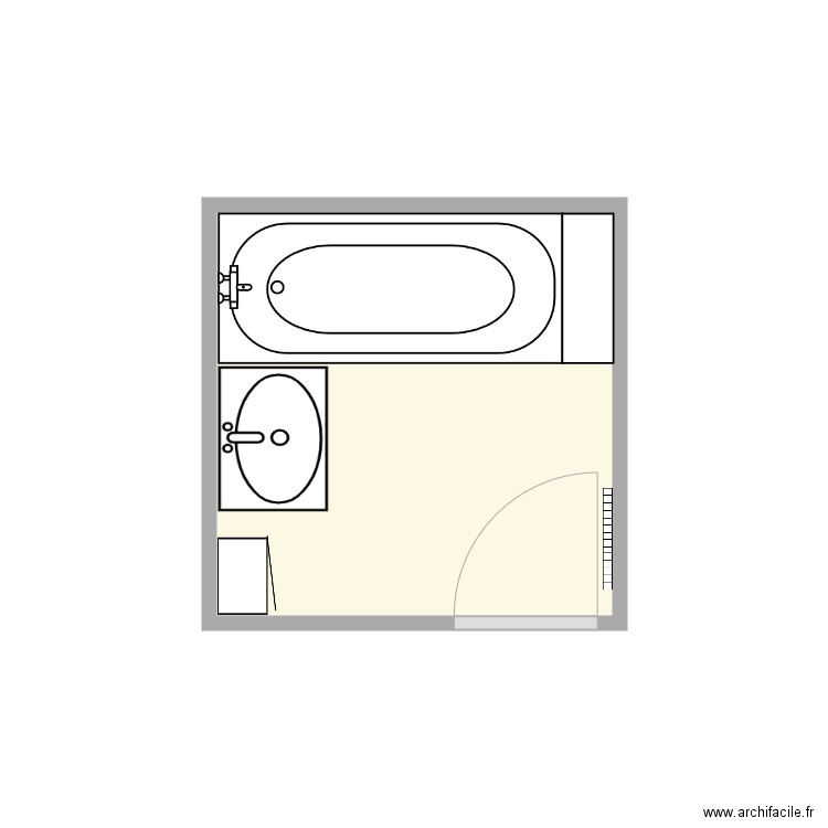 plan avant travaux Carmona. Plan de 1 pièce et 4 m2