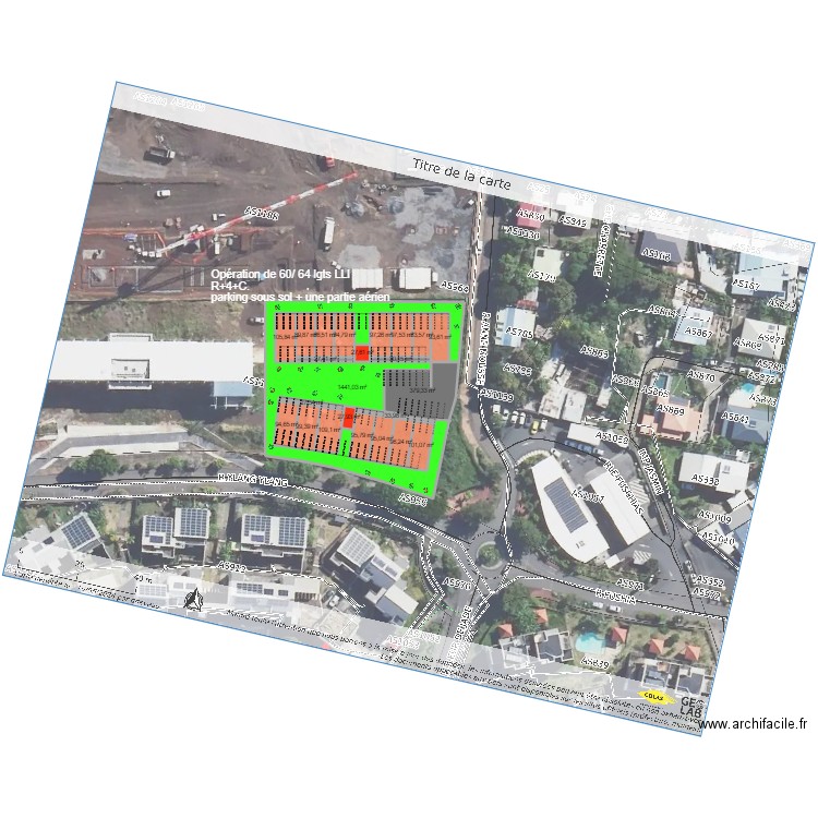 AS 1187 - BEAUSEJOUR . Plan de 23 pièces et 3435 m2