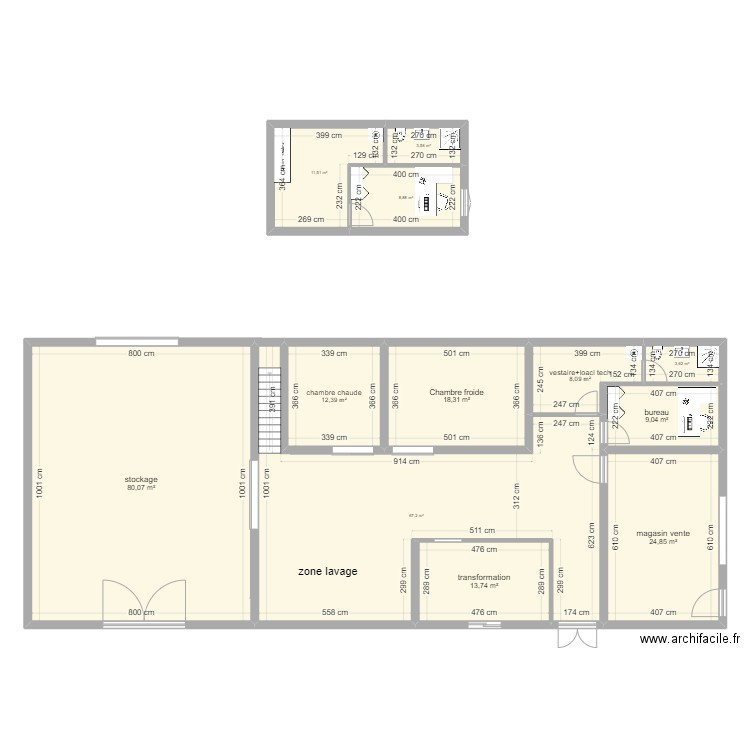 Maraichage Beaumont. Plan de 12 pièces et 261 m2