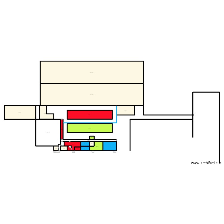 plan. Plan de 22 pièces et 362 m2