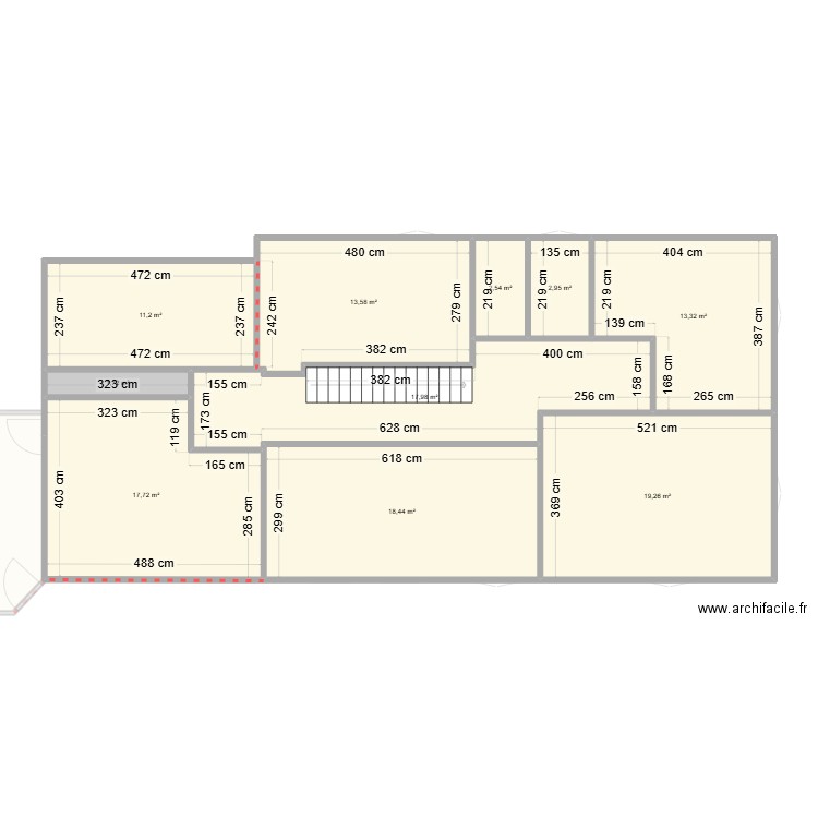 MAISON. Plan de 24 pièces et 406 m2