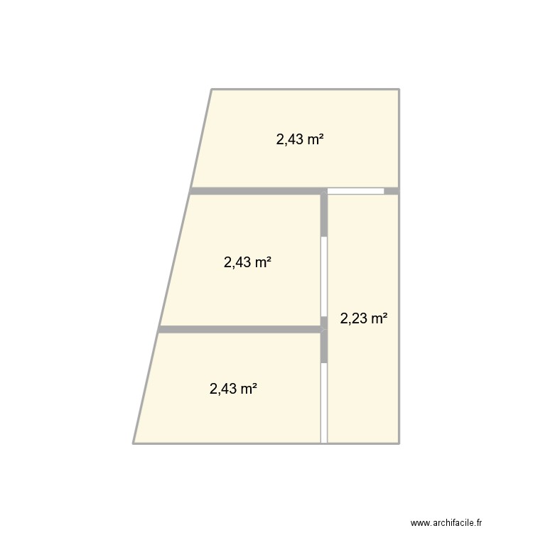 la mer 4. Plan de 4 pièces et 10 m2