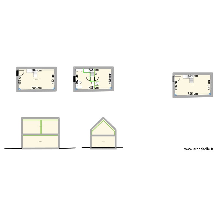 MONNIER BIDAULT. Plan de 7 pièces et 179 m2