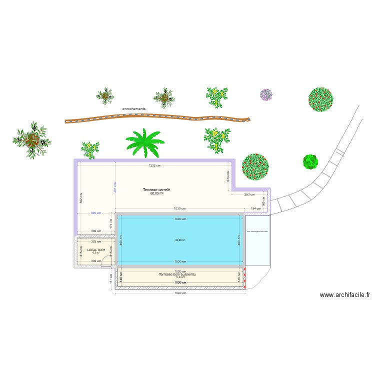 bommenel . Plan de 4 pièces et 121 m2