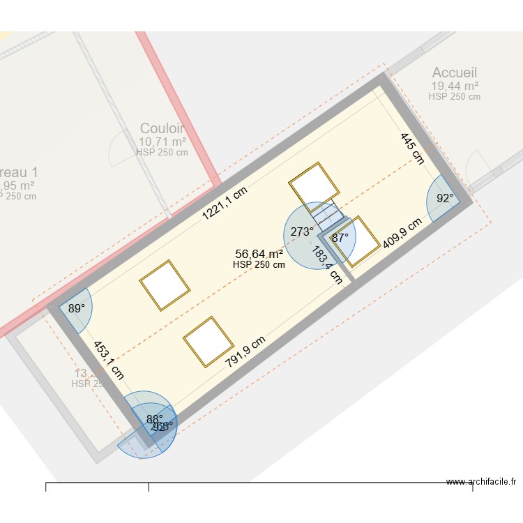 SCI 3 FRERES EMBRE. Plan de 8 pièces et 259 m2