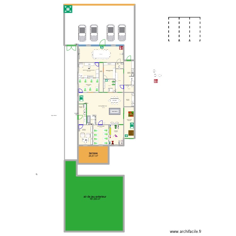 creche de mouy 2. Plan de 19 pièces et 435 m2