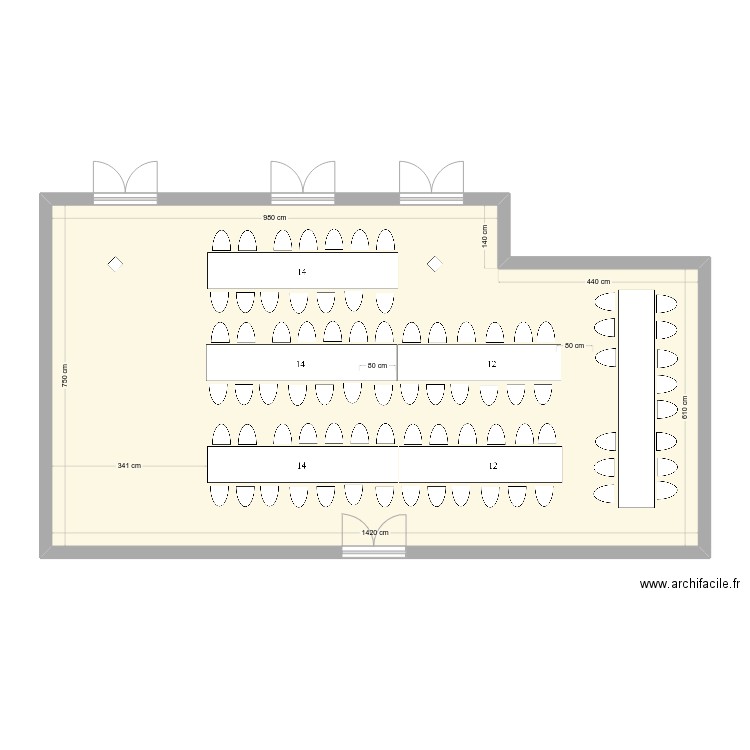 Mariage à Veuil_6. Plan de 1 pièce et 100 m2