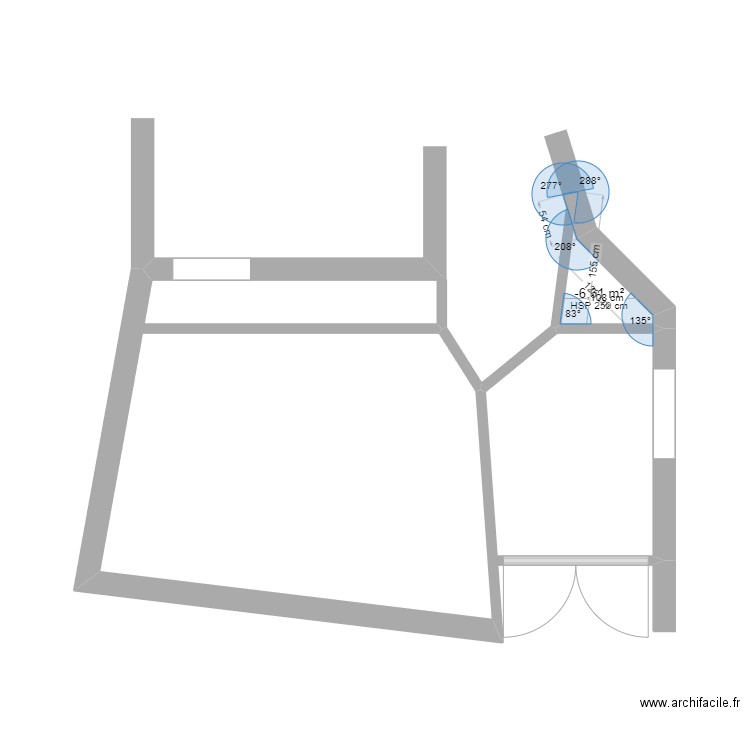 maison du canad. Plan de 1 pièce et 1 m2