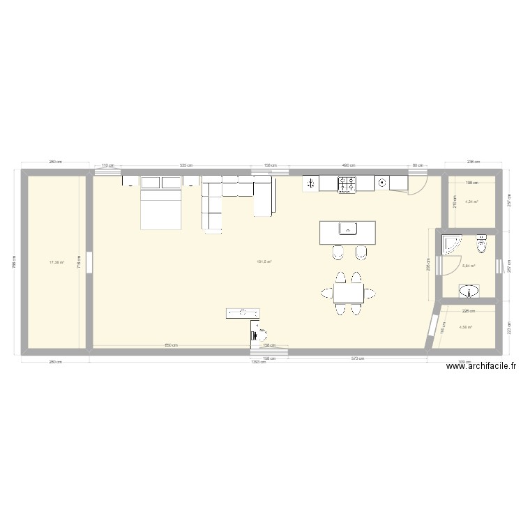 Garage Apartment V3. Plan de 5 pièces et 134 m2