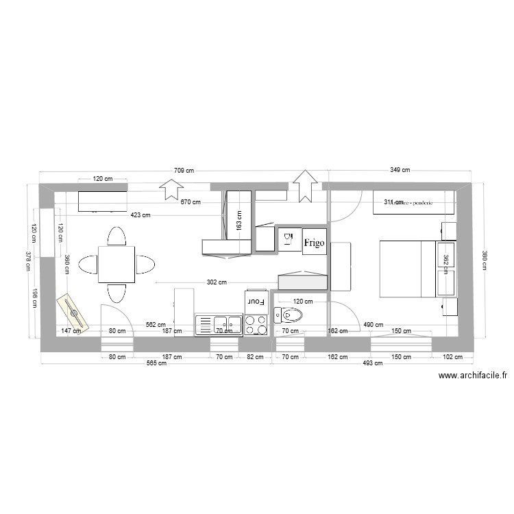 Narrosse /Appart Est V4 bis. Plan de 0 pièce et 0 m2