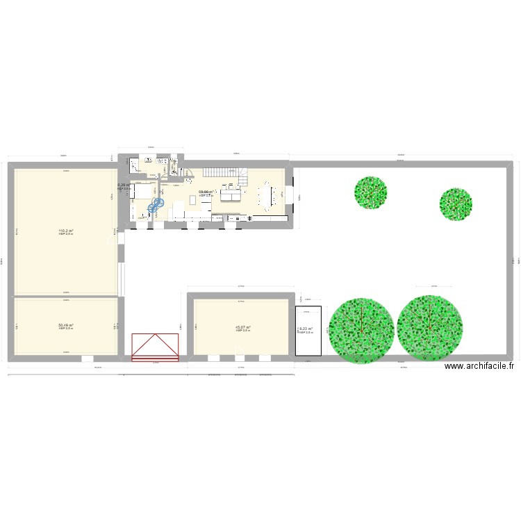 ATELIER sdb accessible hors ch sam  ct jardin. Plan de 11 pièces et 421 m2