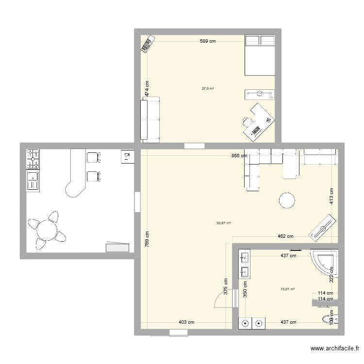 Maison de rêve. Plan de 3 pièces et 94 m2