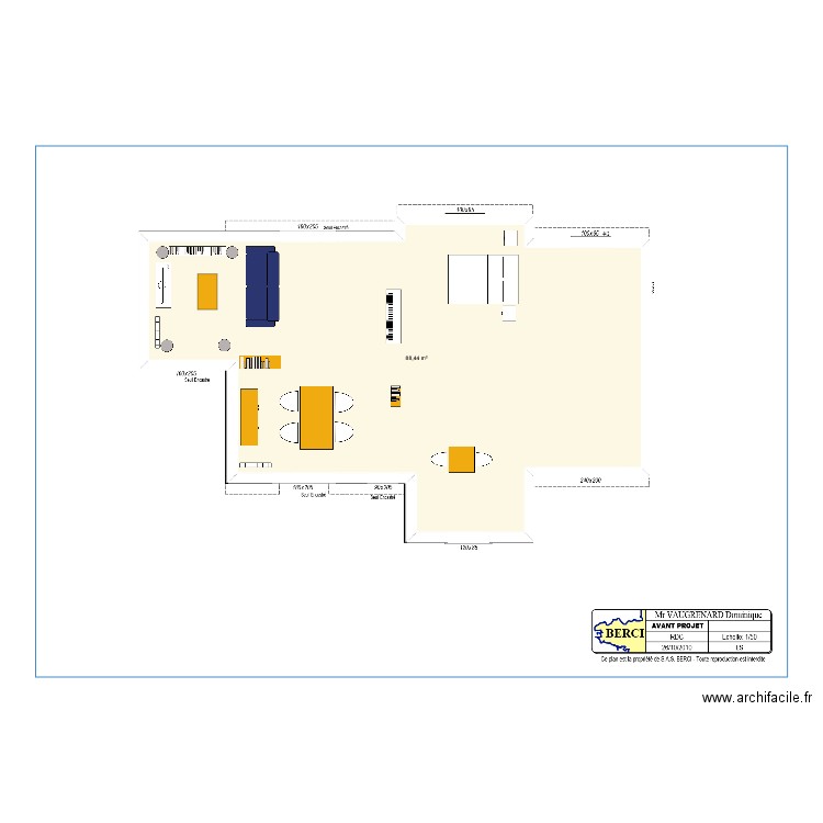 Aménagement maison 2012. Plan de 1 pièce et 88 m2