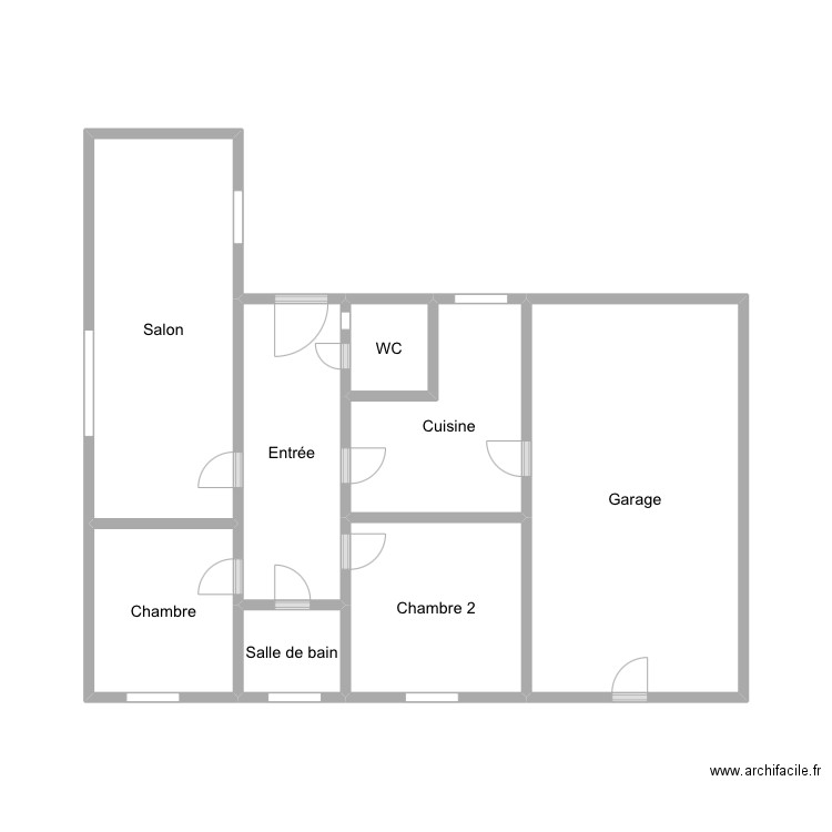 Logement 4. Plan de 8 pièces et 33 m2