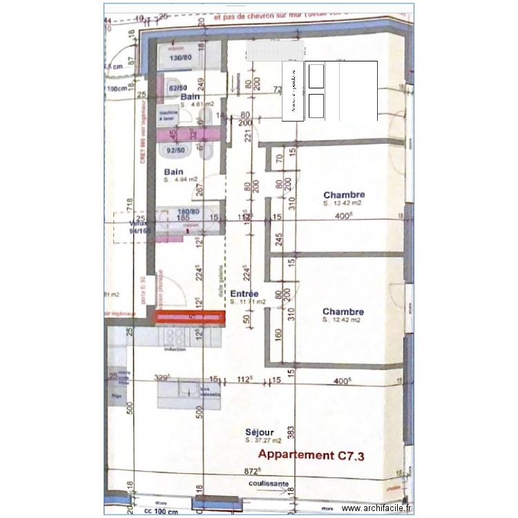 Mezzanine - chambres aménagement 1. Plan de 0 pièce et 0 m2