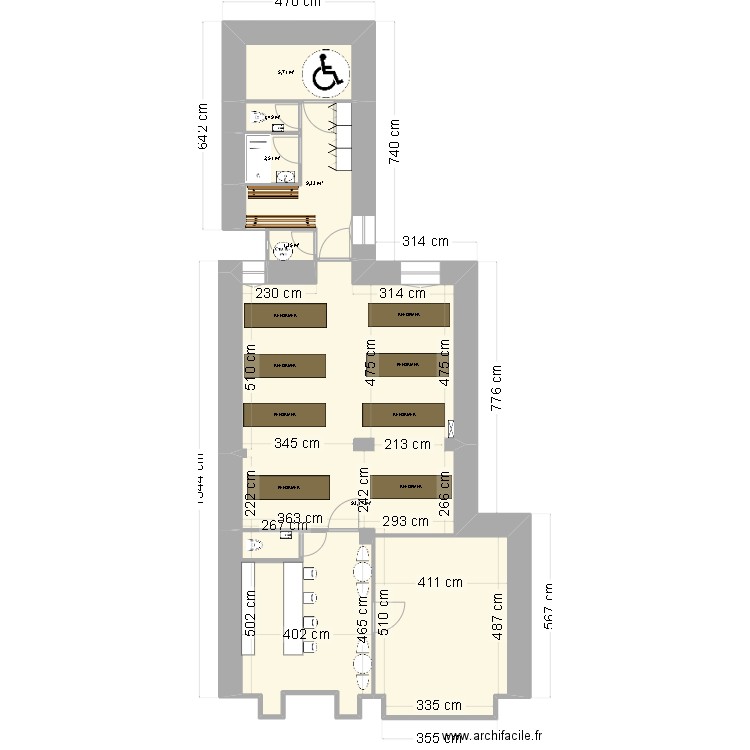 HOZHO Projet. Plan de 6 pièces et 114 m2