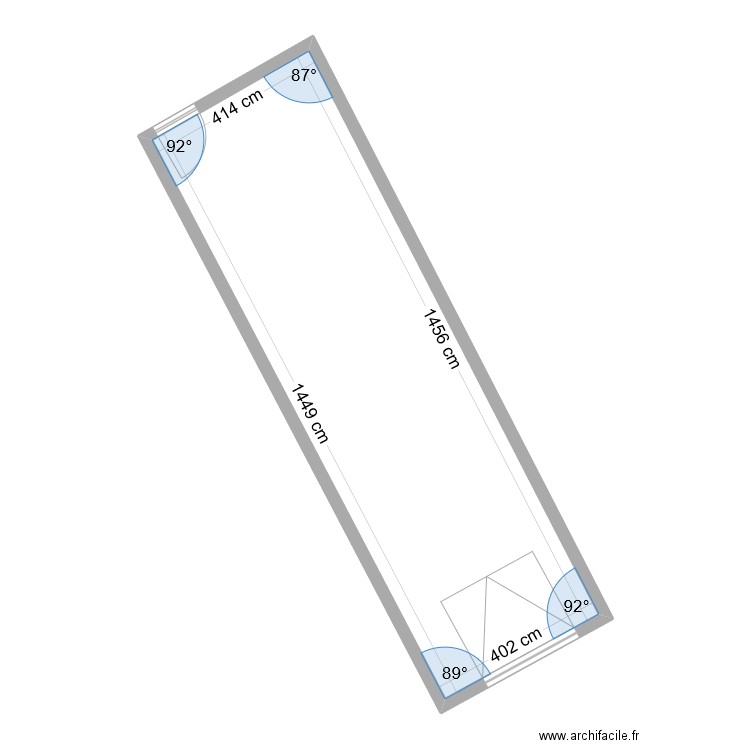 3D trentat. Plan de 1 pièce et 59 m2