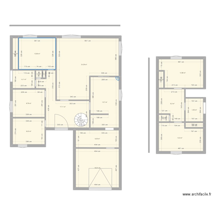 biibomHouse3. Plan de 19 pièces et 174 m2