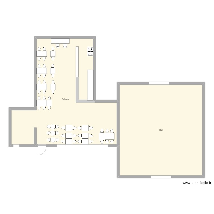 Observation . Plan de 2 pièces et 147 m2