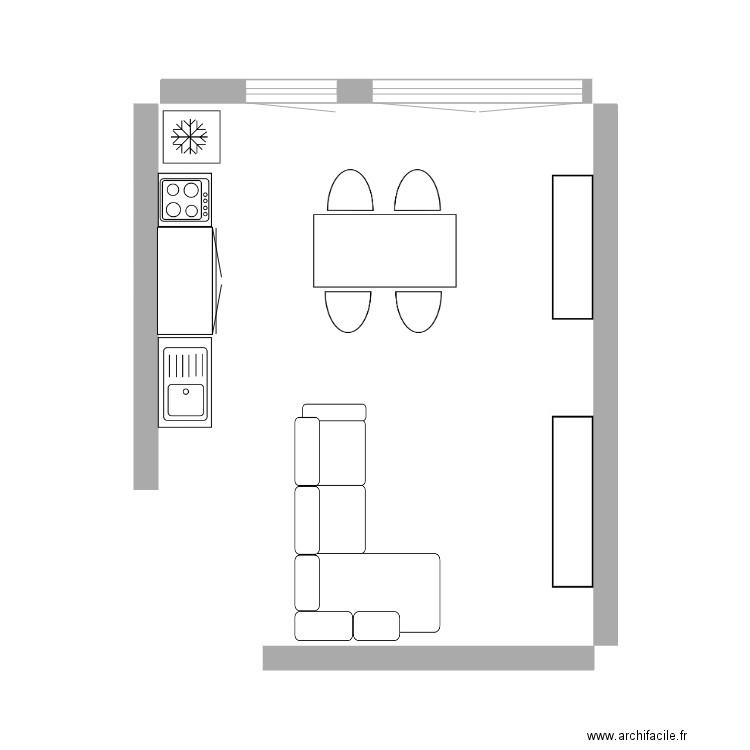 salon. Plan de 0 pièce et 0 m2