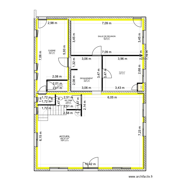 boulazac PROJET 4. Plan de 15 pièces et 225 m2