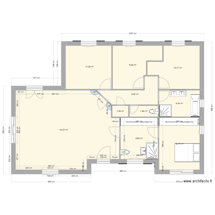 Sylvain F 2. Plan de 10 pièces et 111 m2