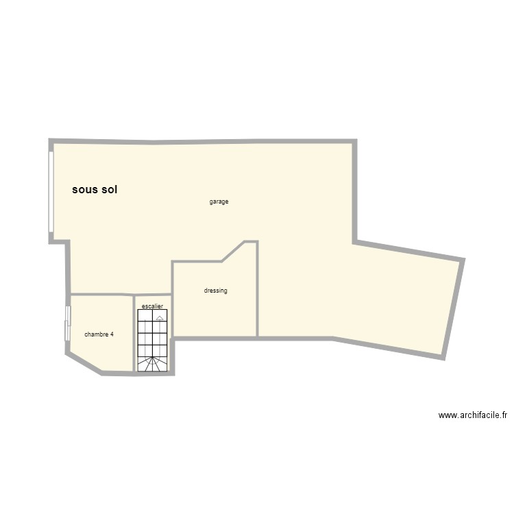 471 am sous sol2. Plan de 4 pièces et 26 m2