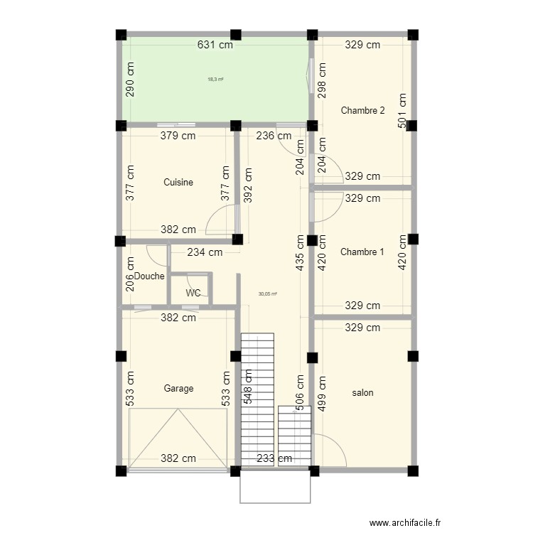 azdine mison 1. Plan de 9 pièces et 134 m2