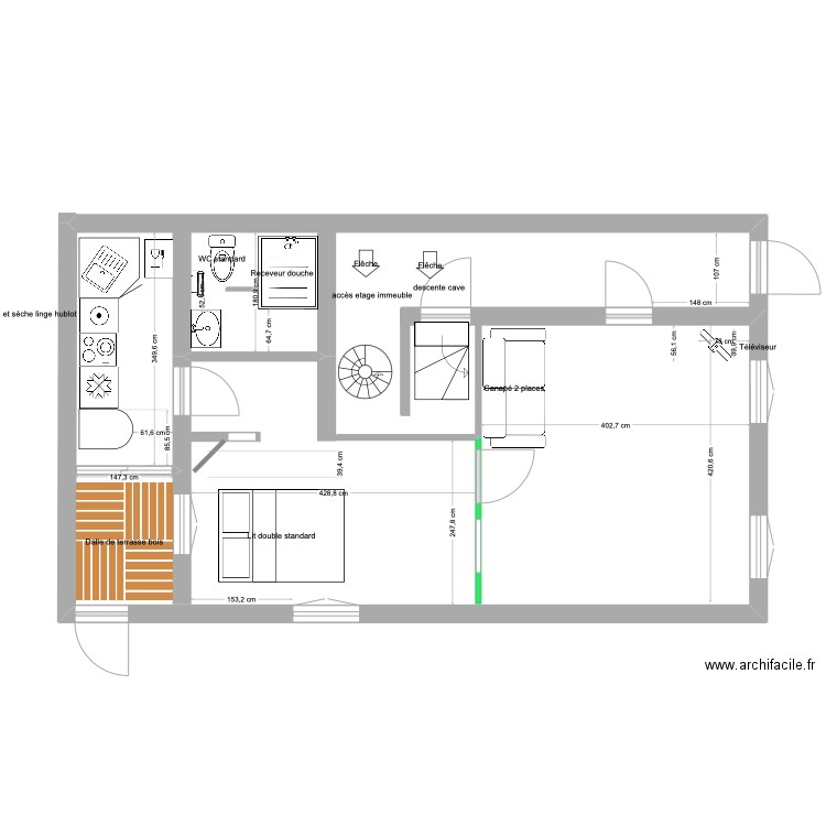 PROJET PLAN appartement AULT 2024 V3. Plan de 0 pièce et 0 m2