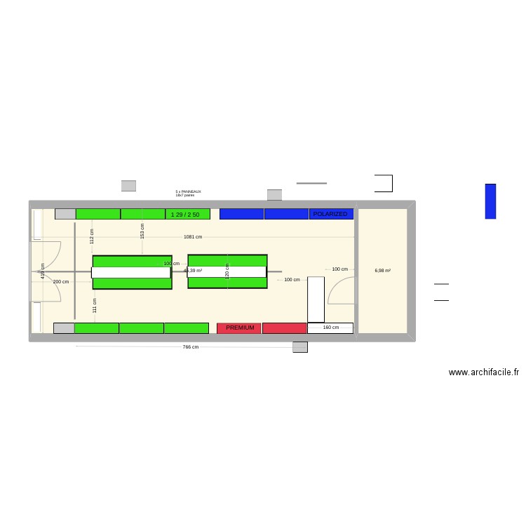 PLAN SUNGLASSES V4 SNG. Plan de 2 pièces et 52 m2