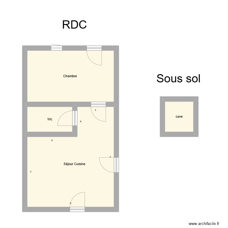 350602083. Plan de 4 pièces et 40 m2