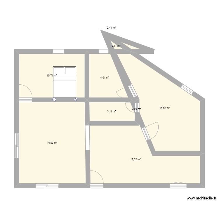 ma maison. Plan de 9 pièces et 73 m2