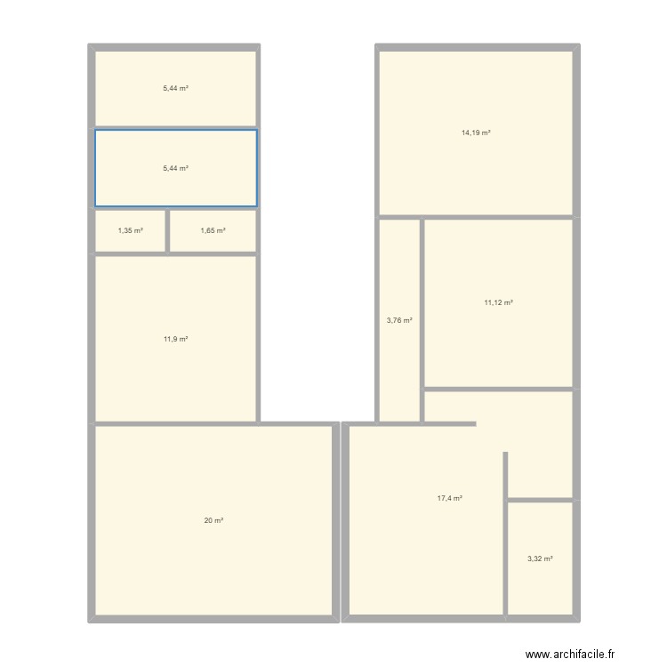 MAISON PLAN. Plan de 11 pièces et 96 m2