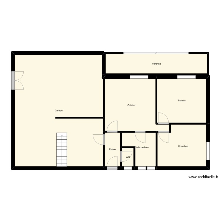 FG14B25A RDC. Plan de 8 pièces et 122 m2