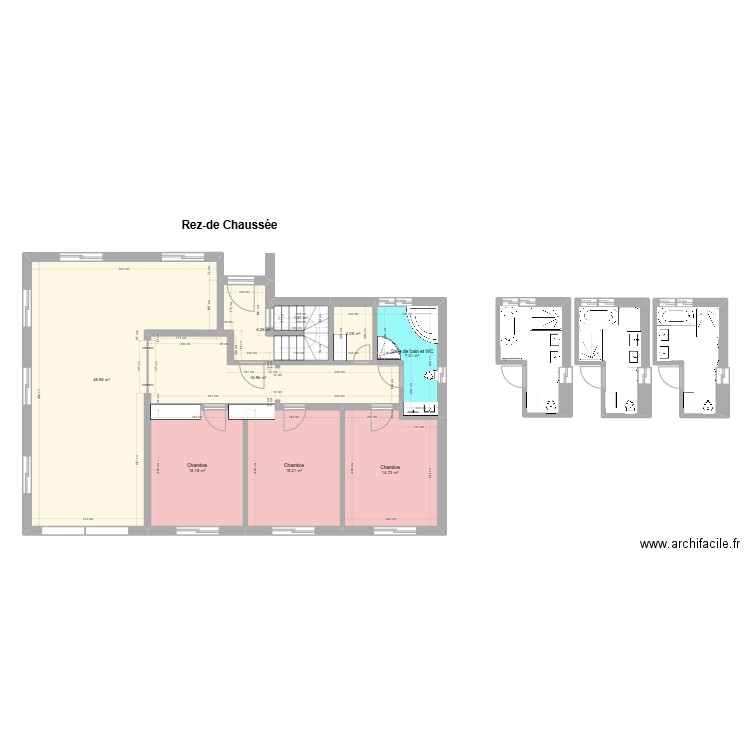 Les BreuleuxREZSalleBainR1. Plan de 9 pièces et 129 m2