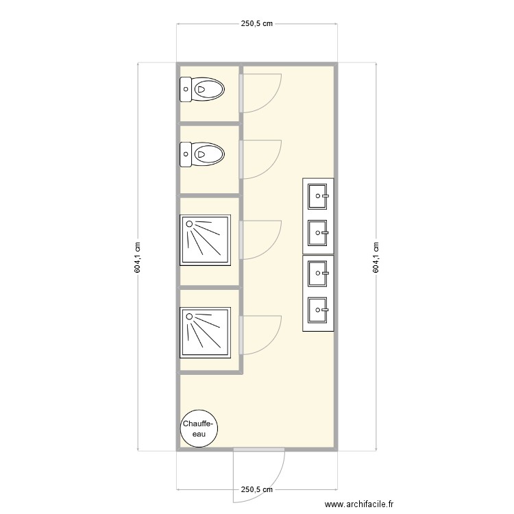 MENUISERIE SECOND CHANTIER ST LAURENT DE CHAMOUSSET. Plan de 5 pièces et 14 m2