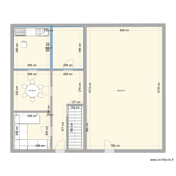 yossef. Plan de 4 pièces et 119 m2