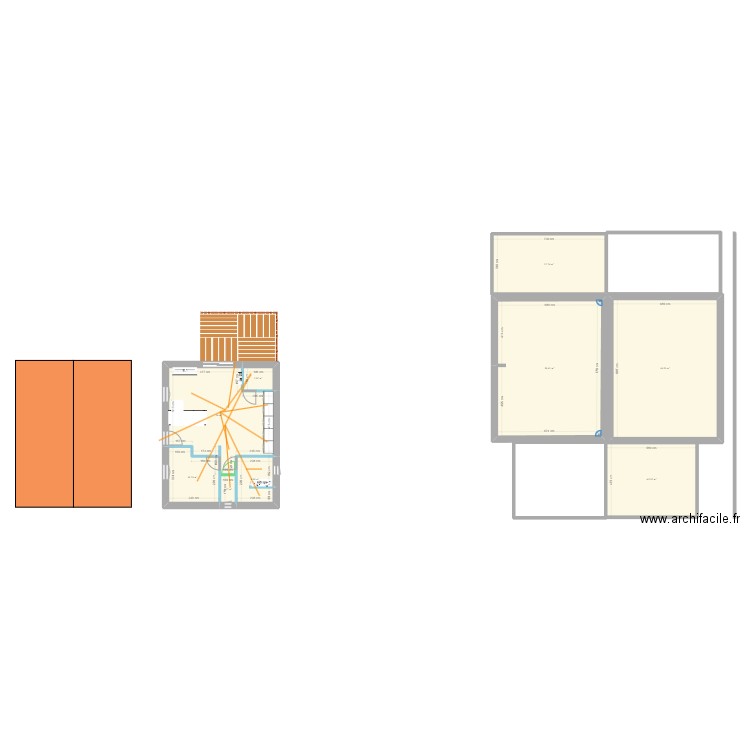 maison. Plan de 9 pièces et 234 m2