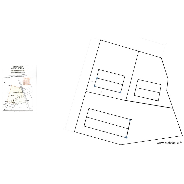 Boutarik . Plan de 2 pièces et 409 m2