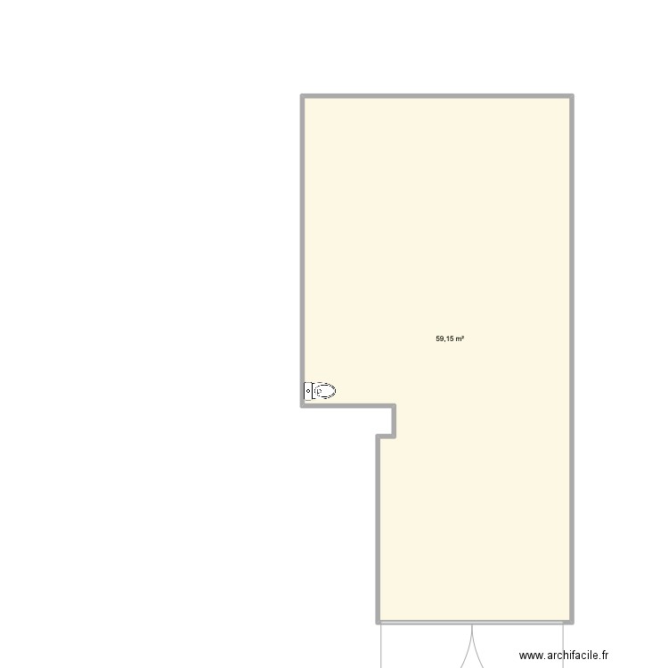 FLORIANE PLAN. Plan de 1 pièce et 59 m2