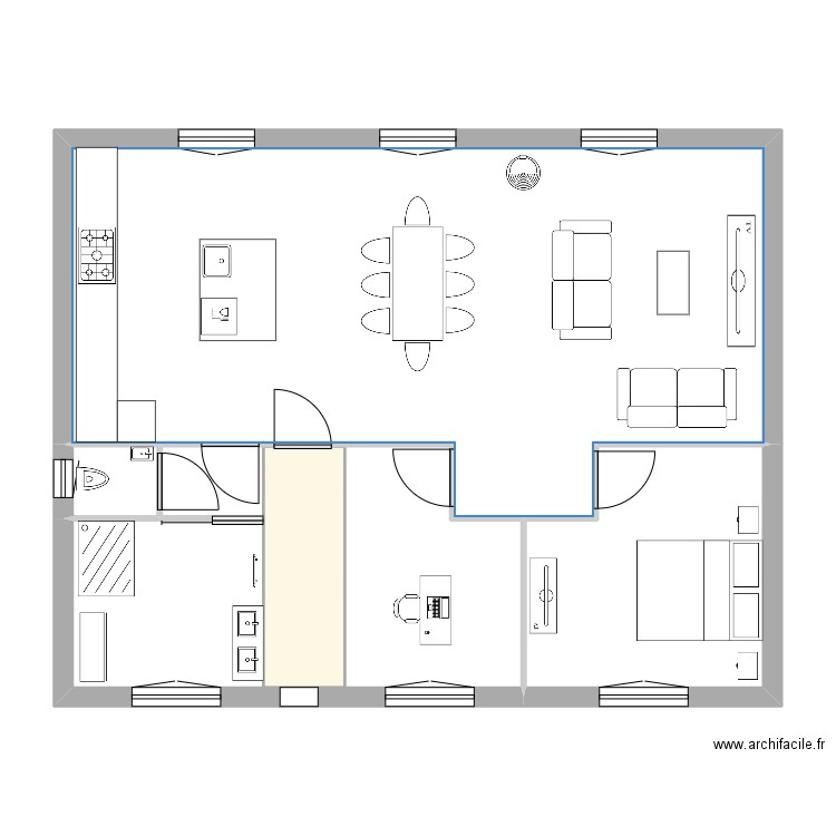 Plan définitif. Plan de 10 pièces et 163 m2