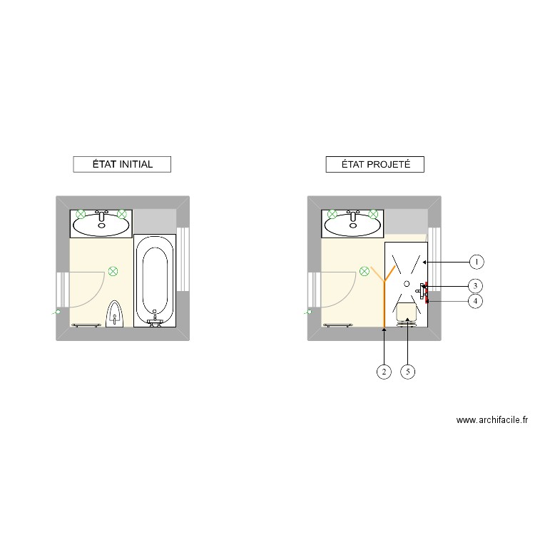 CUZZILLA. Plan de 2 pièces et 10 m2