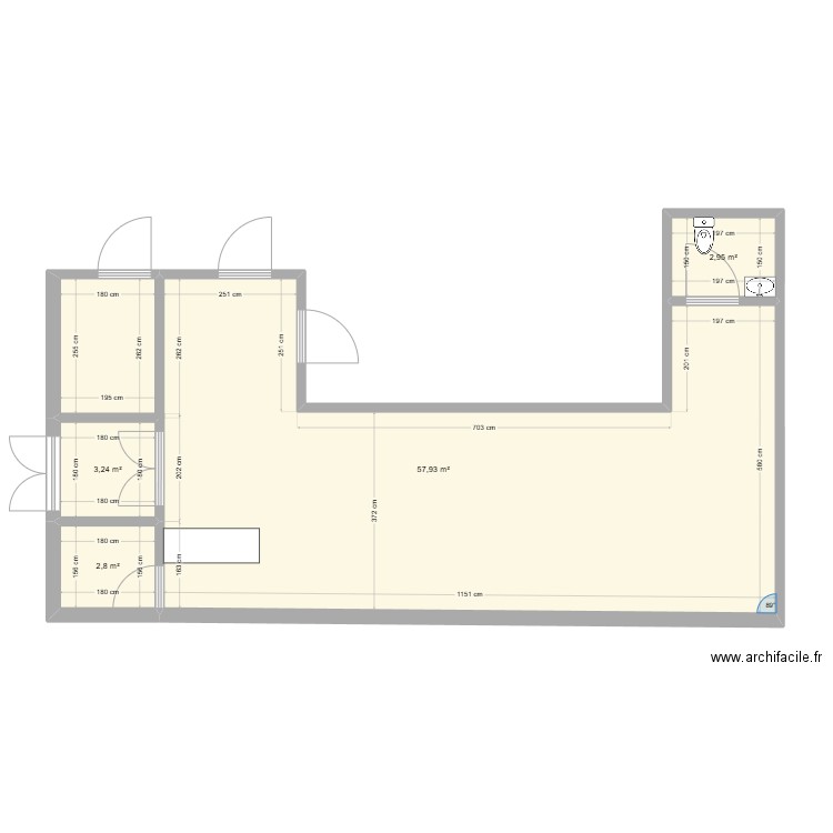 KUBE. Plan de 4 pièces et 67 m2