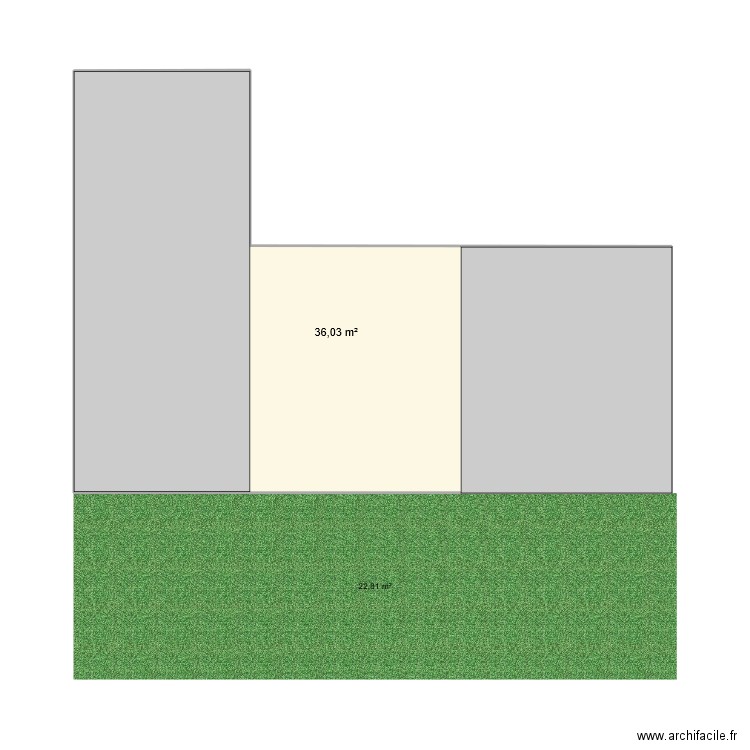 alliende. Plan de 1 pièce et 36 m2